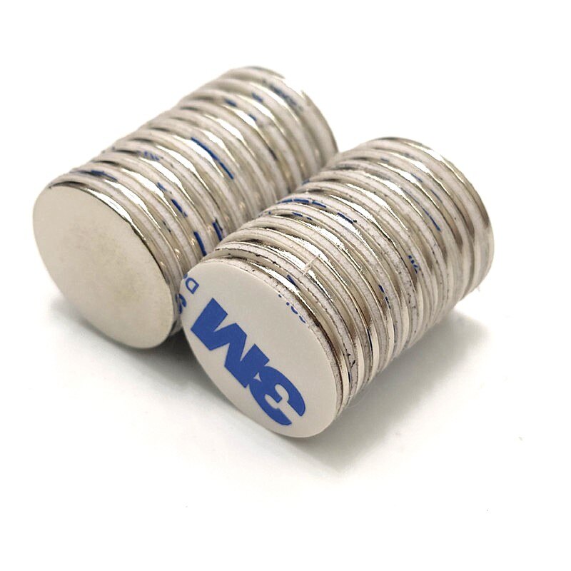10 stk / part skive magnet 20 x 1 20 x 1.5 bælte med 3m selvklæbende  n52 ndfeb magnet 20 x 1 dia 20 x 2 magnetisk standard