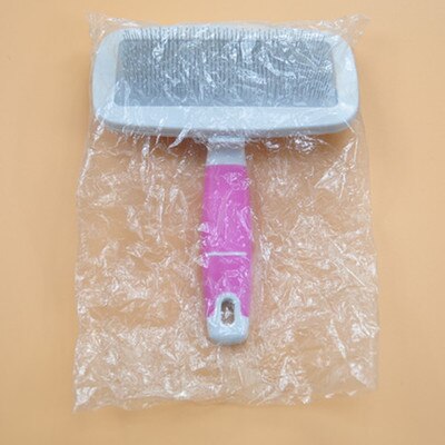 Hond Kam Kat Naald Verwijdering Puppy Kam Borstel Haar Remover Reiniging Massage Borstel Oliejas Pet Beauty Grooming Gereedschap: pink
