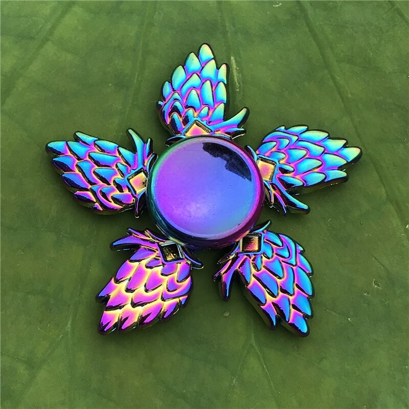 3 Blad Regenboog Metalen Vinger Spinner Lager Spinner Speelgoed Volwassen Kruis Tol Decompressie Speelgoed Voor Kinderen Fidget Spinners: 6