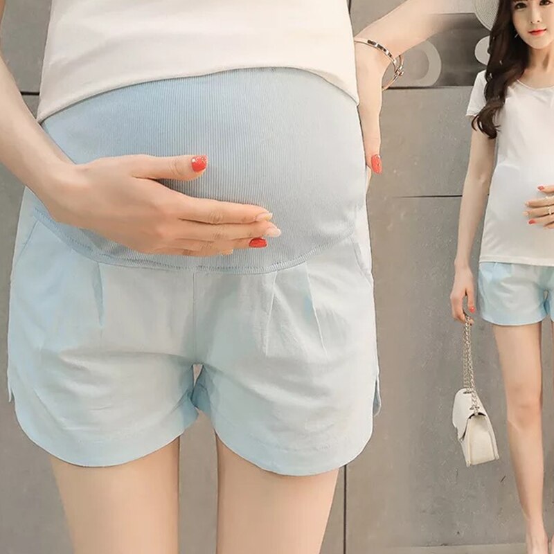 Zomer Katoen Moederschap Buik Korte Broek Zwangere Vrouwen Shorts Zwangerschap Korte Broek Verstelbare Buik Kleding Koreaanse Stijl