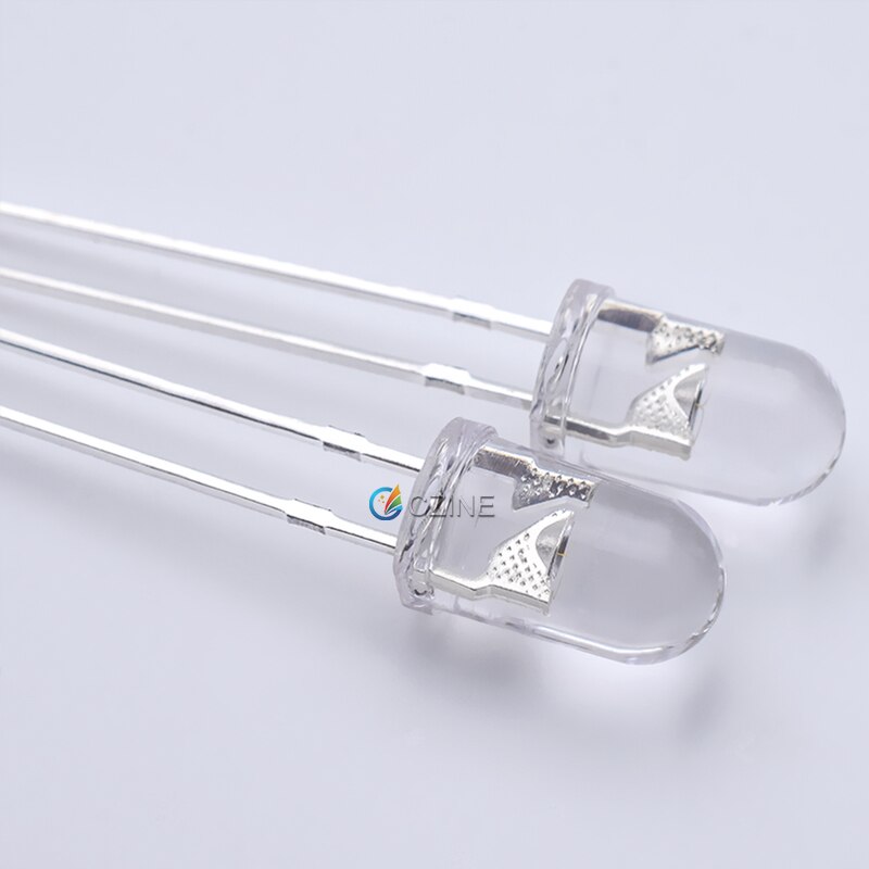 1000pcs/bag Czinelight Clear Lens 5mm Led Emitting Diode Red Yellow Blue Green White Pink Purplele
