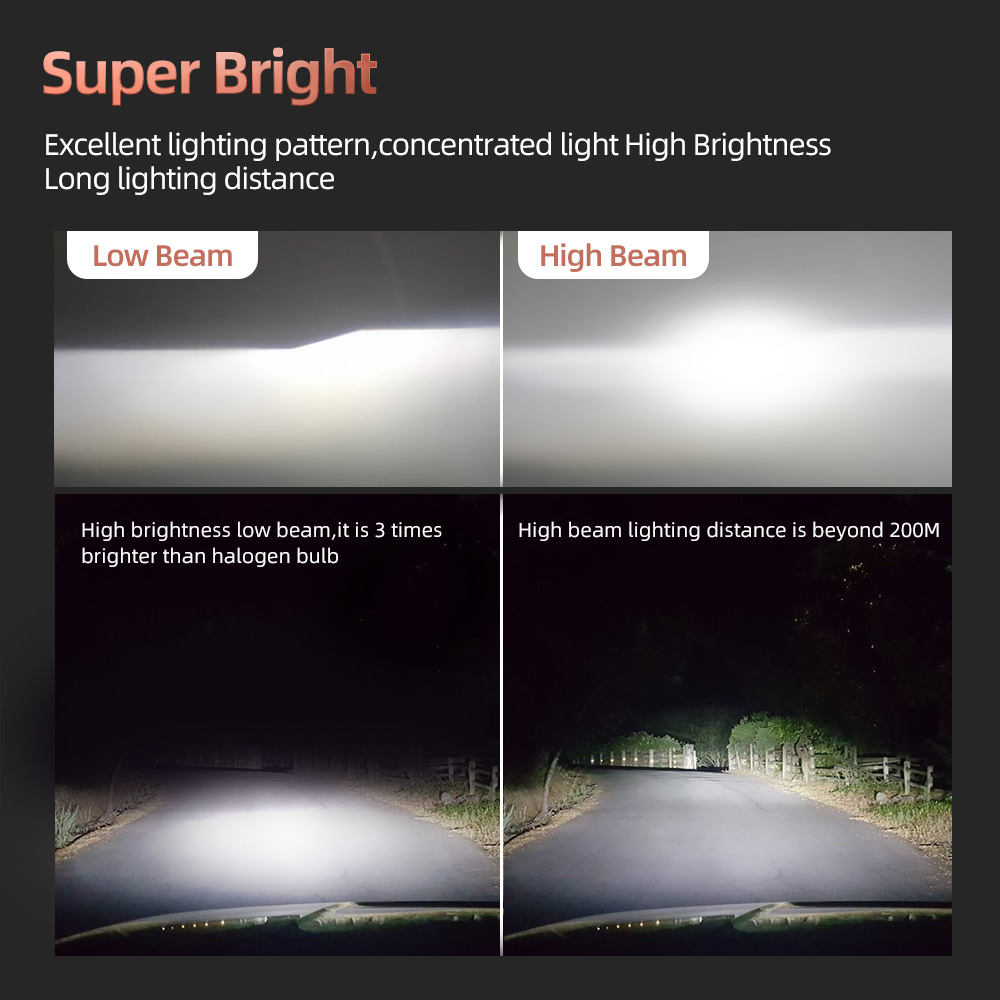 2 uds H11 bombillas de 12V 9005/HB3 9006/HB4 H1 H4 H7 H13 9004 9007, 25000LM 180W faro LED superbrillante para coche, Chip COB, 6000K blanco