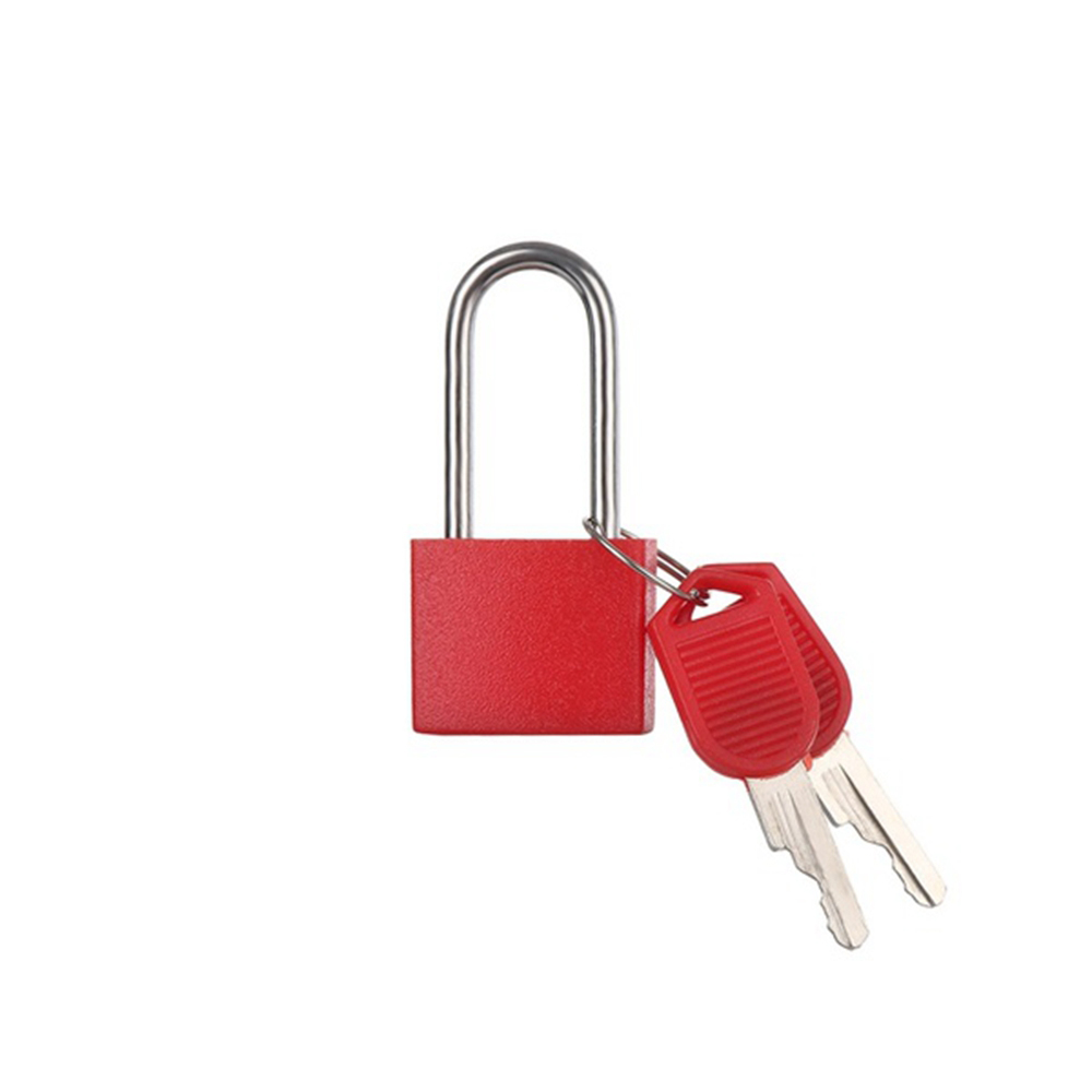 Mini Colourful Travel Lock Long Beam Suitcase Strong Steel Lock with 2 Keys Luggage Padlock Security Tool: red