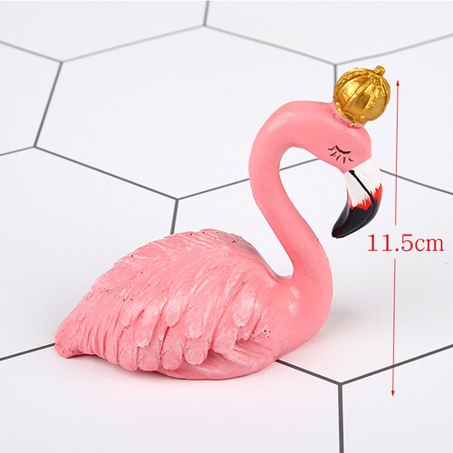 Décoration de gâteau d&#39;été pour anniversaire Tropical hawaïen, flamand rose, ananas, Toucan, Aloha, lettre, Cupcake, fête de mariage: King flamingo