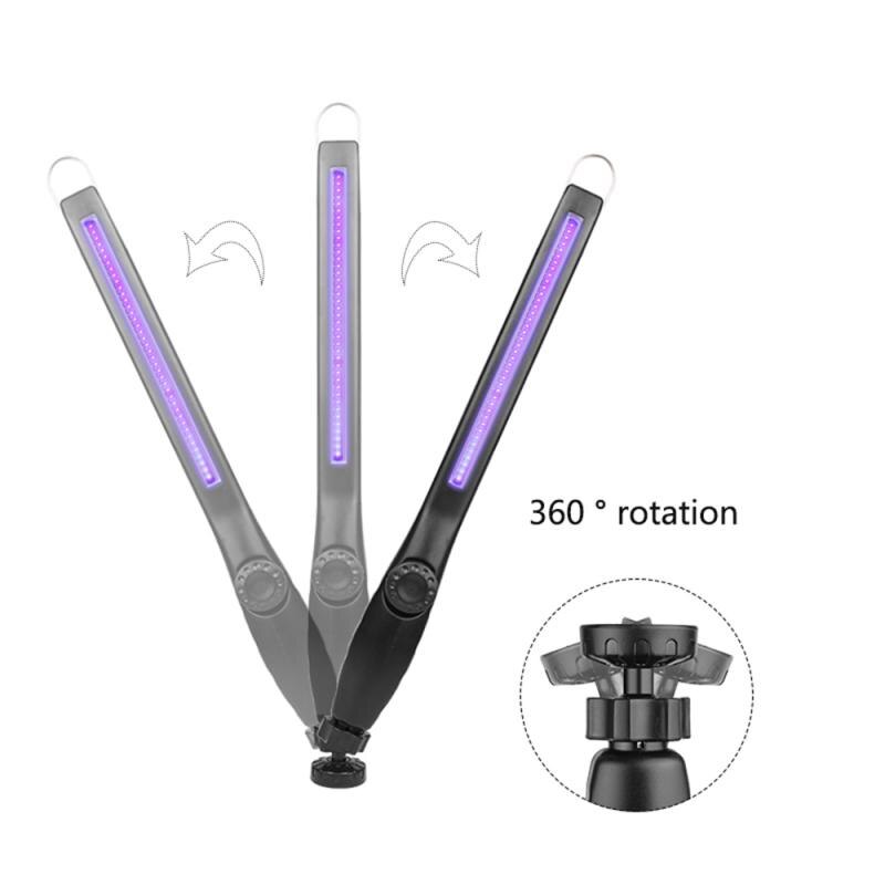 UV-C Light Germicidal Ultraviolet Disinfection Built In Rechargeable Battery 30 LED Beads Handheld Portable Sterilize Tube