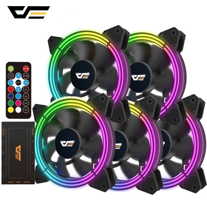 darkFlash CF11 PRO RGB Case Fan 120mm 3P-5v Aura Sync PC Case CPU Cooler Cooling Fan Quiet Remote Adjust Speed Computer Case Fan