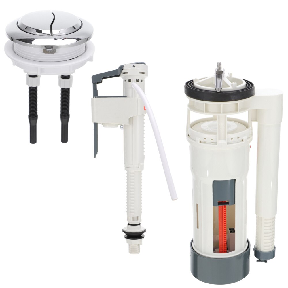 1 Set Durable Toilet Flush Repair Kit with Button Toilet Tank fitting