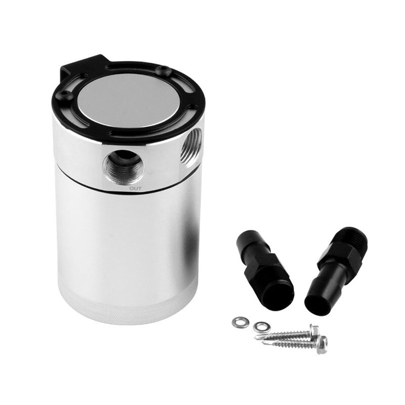 Oil Catch Can Tank With Breather Tank Reservoir Filter Baffled
