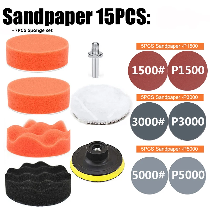 3/4/5/6/7 zoll Auto Polieren Rabatt Selbst-Kleber Polieren Pad Wachsen Schwamm Wolle Rad Polieren Pad Scheinwerfer Reparatur Auto Polnischen: Welle Schwamm / Orange