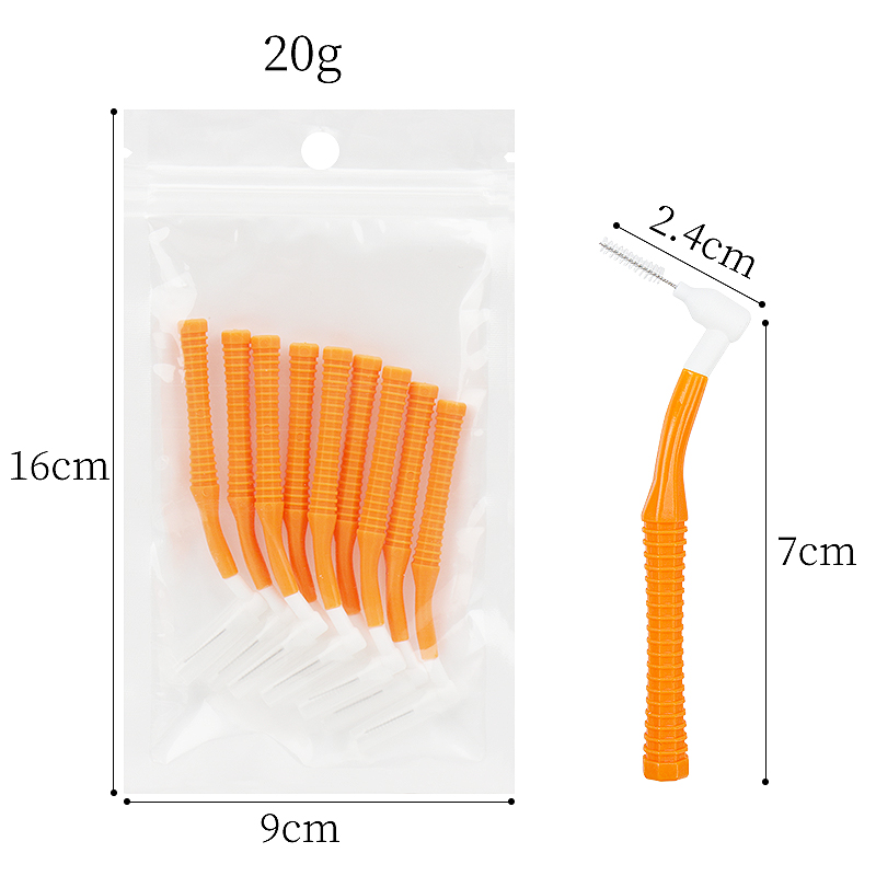 10 Pcs Orthodontic Toothpick Teeth Whitening Tooth Pick ToothBrush Oral Hygiene Care Tools L Shape Push-Pull Interdental Brush