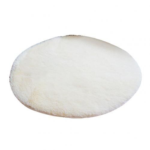 40cm rond salle de bain chambre polaire doux anti-dérapant tapis de sol tapis décor à la maison: Beige Yellow