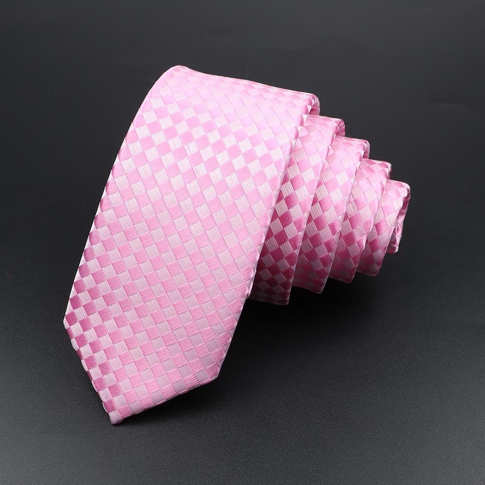 Klassische, schmale, gestreifte Krawatte für Herren, verrotten, marineblau, Jacquard-gewebt, solide Krawatte mit karierten Punkten, Alltagskleidung, Krawatte, Hochzeit, Party,: Braun
