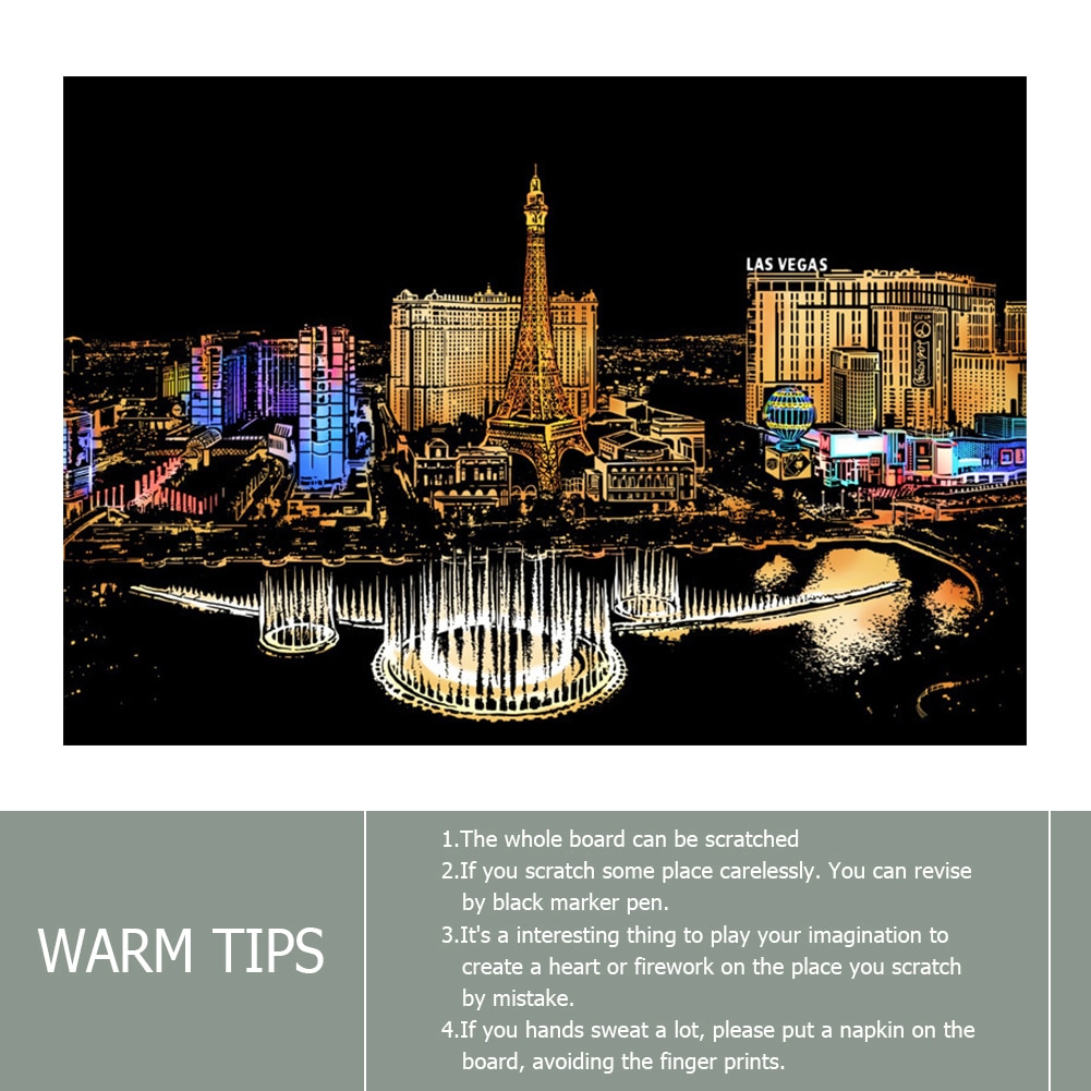 40x28 Cm Magic Scratch Art Ambachten Wereld Landschap Schrapen Schilderijen Papier Volwassen Decompressie Speelgoed Kinderen Spe