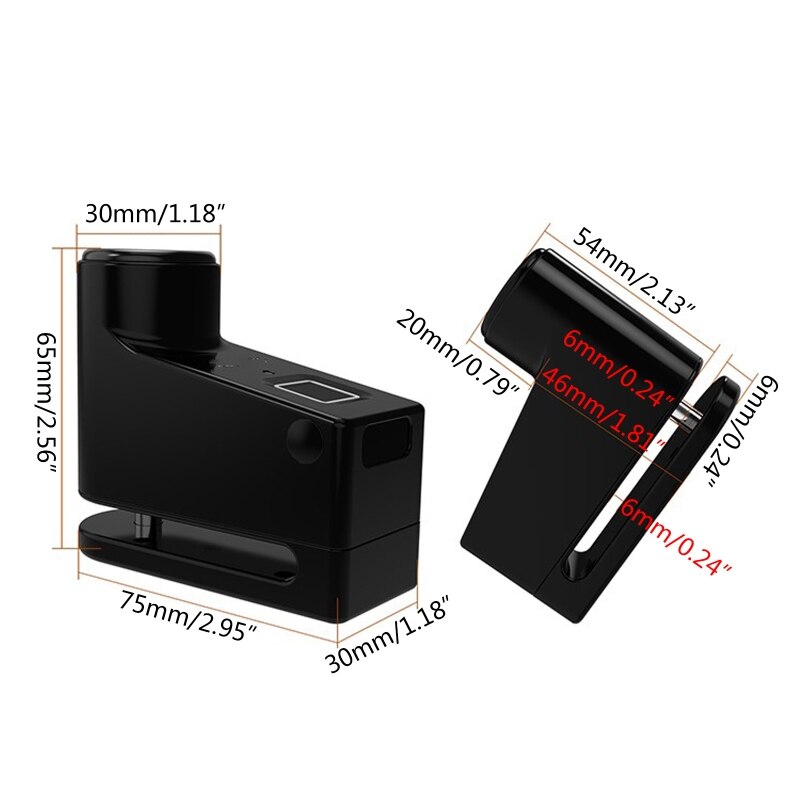 Slimme vingerafdruk schijfrem slot biologisch antidiefstal slot bluetooth elektrisch slot  ip65 waterdichte fiets motorfiets wiel pa