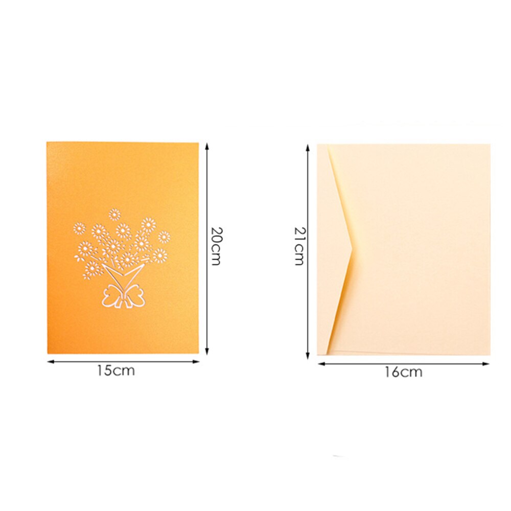 3D Flower Greeting Sunflower Bouquet for Birthday Valentine's Day