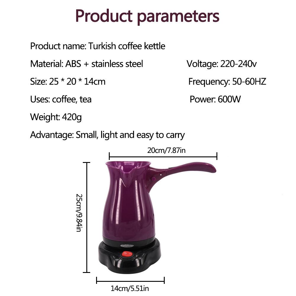 600w elektriske kaffemaskine kaffemaskine elkedel tyrkisk kaffekande til hjemmekontoret