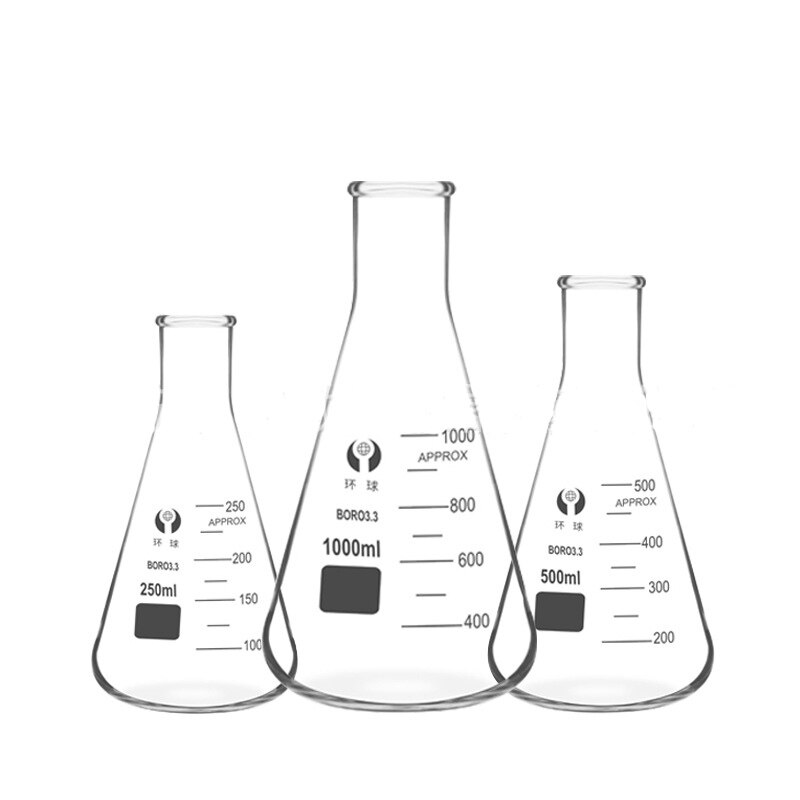 Conische Driehoekige Glazen Kolf, Hoge Borosilicaatglas Beker, Verdikte Chemische Fles, Glaswerk, Laboratorium Kolf, maximale 2000 Ml
