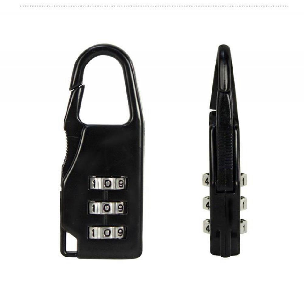3 Digit Dial Combination Code Number Lock Padlock Safety Travel Security Lock For Luggage Backpack Suitcase Drawer Durable Locks: black