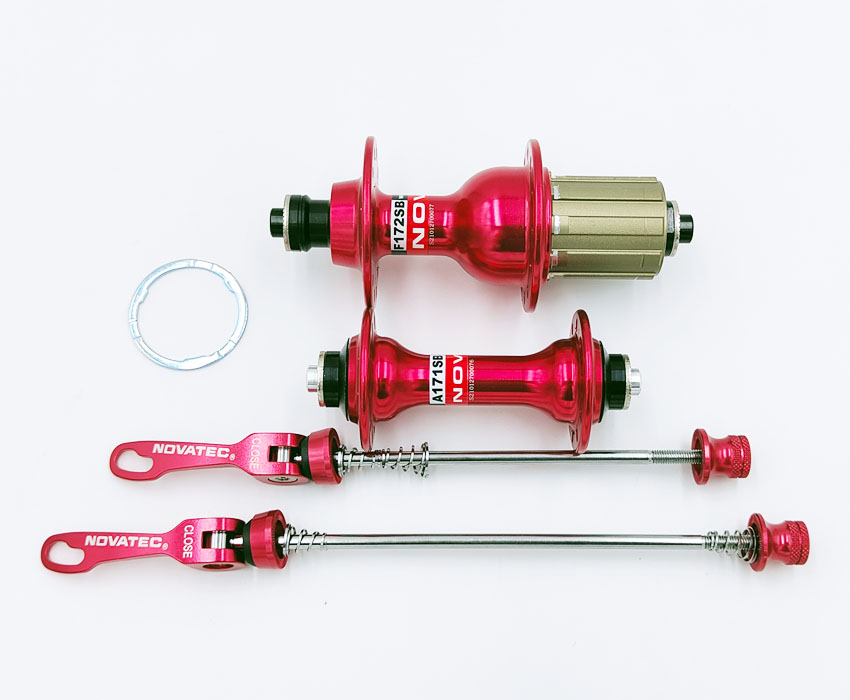 Novatec Hub A171SB/F172SB Road Fiets Hub Voor 20H/Achter 24H Quick Release Fiets Freehub Disc 4 Lager Gebruikt Voor 8-9-10-11-12v