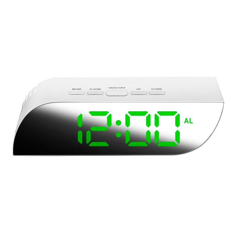 Rectangle Multi-function Desk Clocks Digital Mirror LED Alarm Clock Night Lights Thermometer Electronic Table Clock Home Decor
