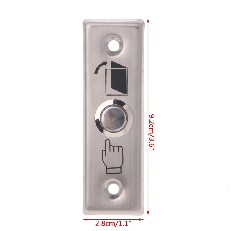 92x28mm Stainless Steel Doorbell Push Button Switch Touch Panel