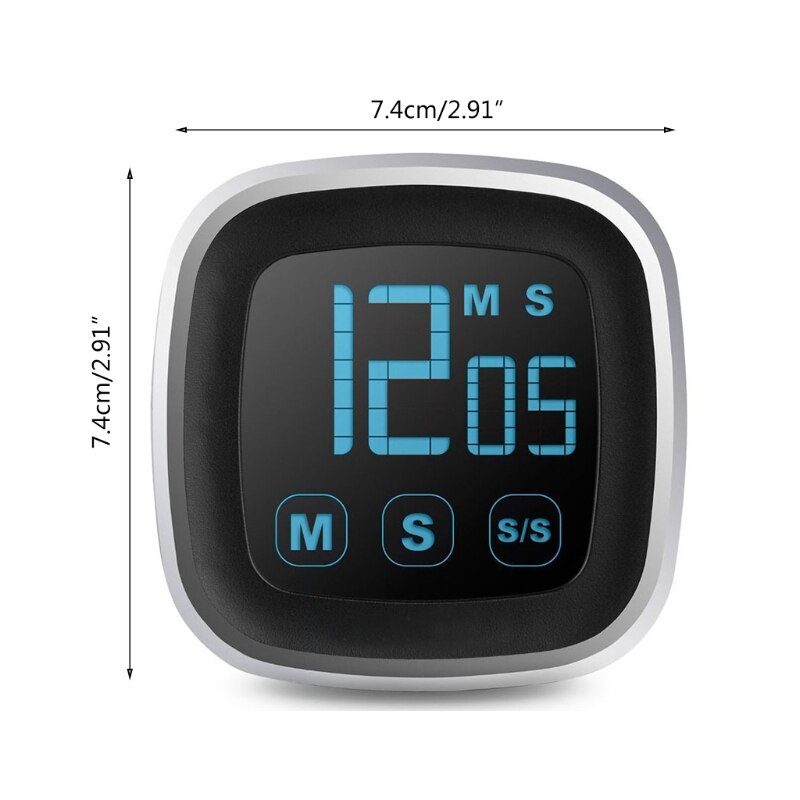 Large Touch Screen Digital Kitchen Timer Countdown Loud Stopwatch Alarm Interval N7MD