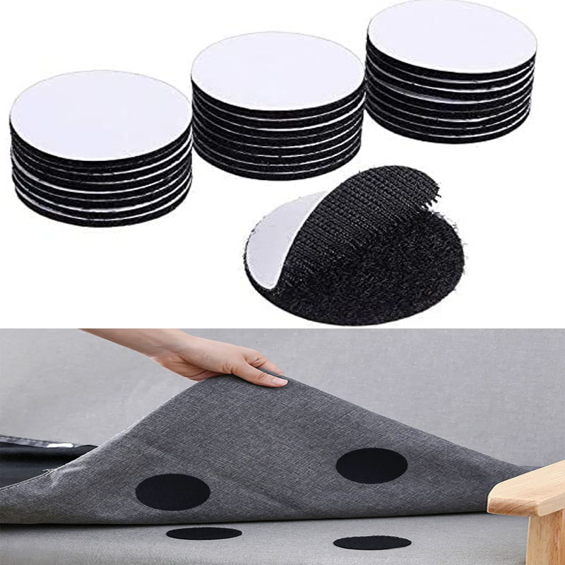 5-30Pairs Sterke Zelfklevende Sluiting Dots Stickers Zelfklevende Haak Lus Tape 6Cm Laken Sofa Mat tapijt Anti Slip Mat Pads