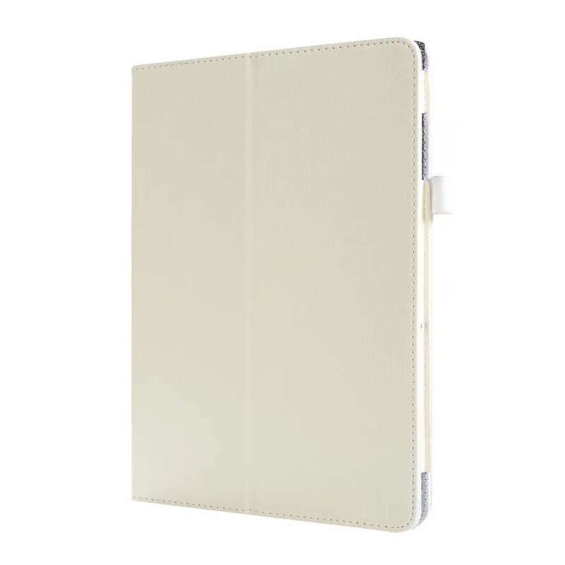 Litchi pu læderetui til huawei mediapad  t5 10 cover til huawei media pad ags 2-w09 ags 2-l09 ags 2-l03 ags 2-w19 10.1 tommer cover: Hvid