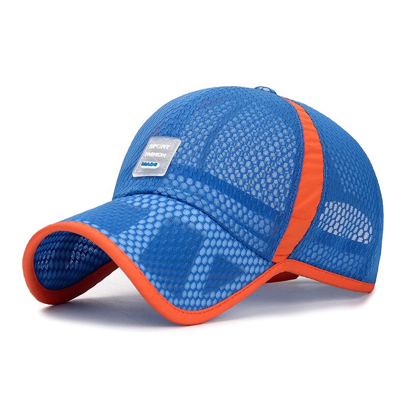 Jongens Meisjes Verstelbare Baseball Caps Ademend Mesh Sport Zomer Hoed Kinderen Caps Kinderen Streetwear Uv Bescherming Panama: Sky blue