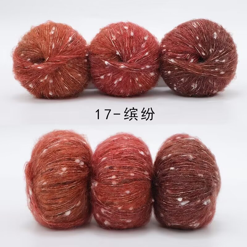 Hilo de Mohair de Alpaca para ganchillo, paquete de 150g de puntos coloridos para tejer chal, ropa, bufanda, hilo de lana teñido segmental degradado para bebé: Gris