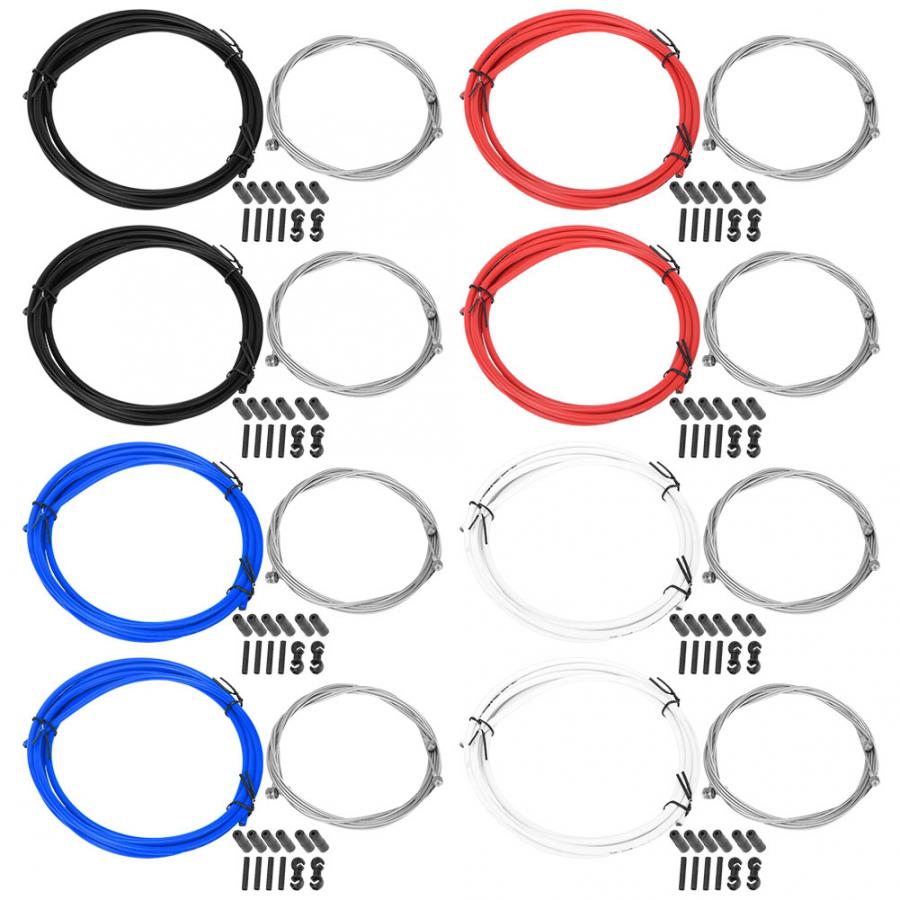 Bicycle Brake Shift Cable Line Wire Housing Set Bike Shifting Housing Cable Derailleur Line Cap Kits Bike Brake Line Accessories