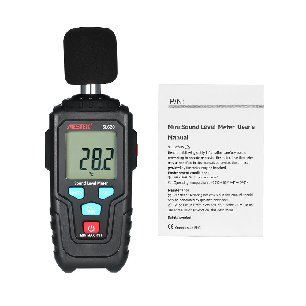 Mini LCD Digital Noise meter Sound Level Meter 35-135dB Noise Volume Measuring Instrument Decibel Monitoring Tester
