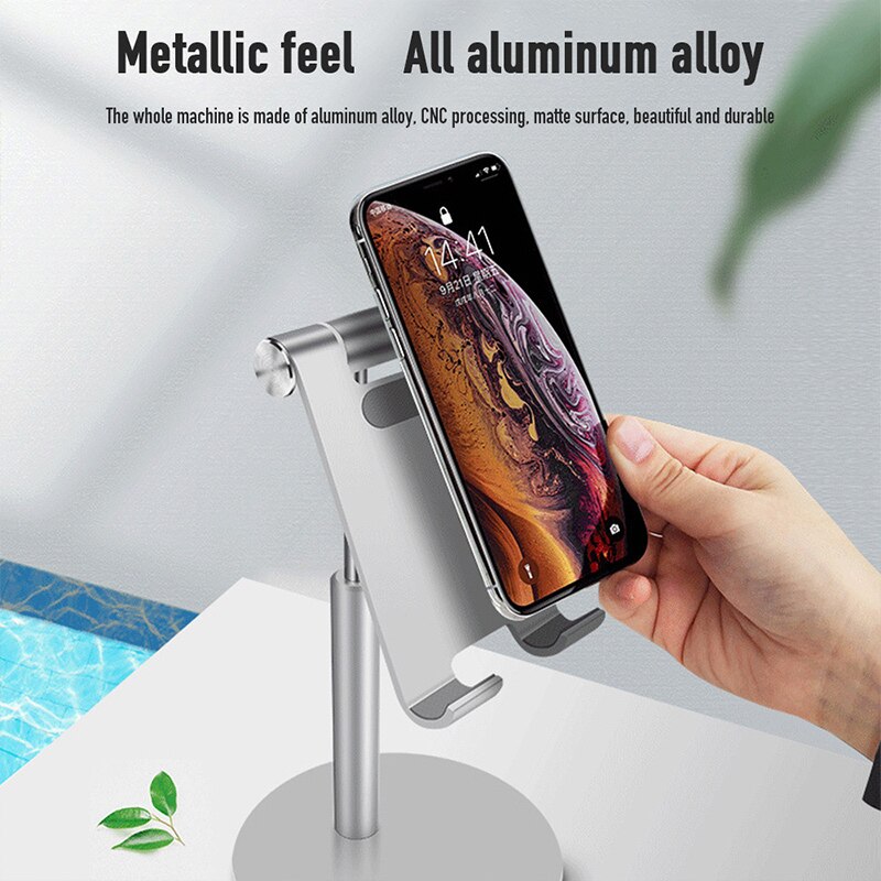 Justerbar bordholder til tablet iphone aluminium metal tablet holder til ipad pro mini samsung uchwyt na tablet