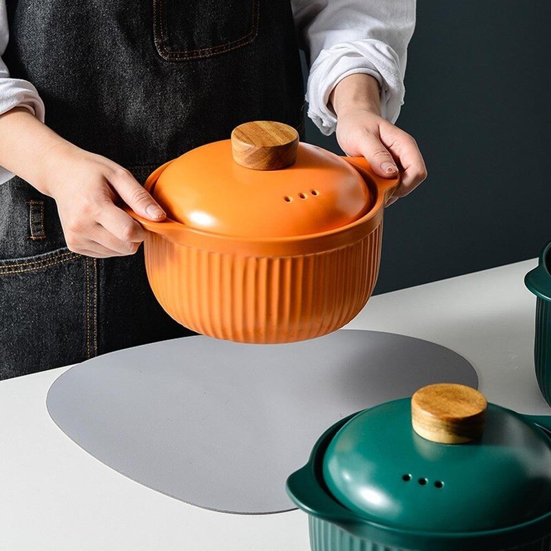 Casserole Stew Pot Ceramic Cooking Pot With Lid Soup Pot Large Capacity High Temperature Resistant Casserole Thermal Cooker