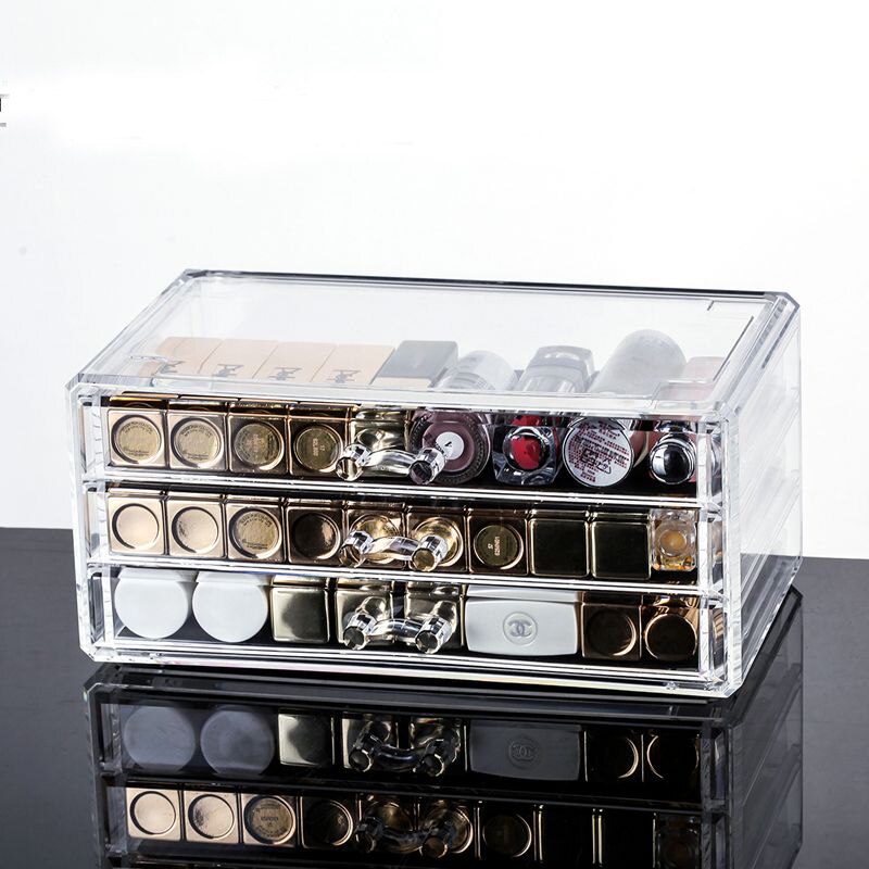 Transparante Make-Up Organizer Opbergdoos Acryl Make Up Sieraden Lade Ring Ketting Organizer Drawers Organizer