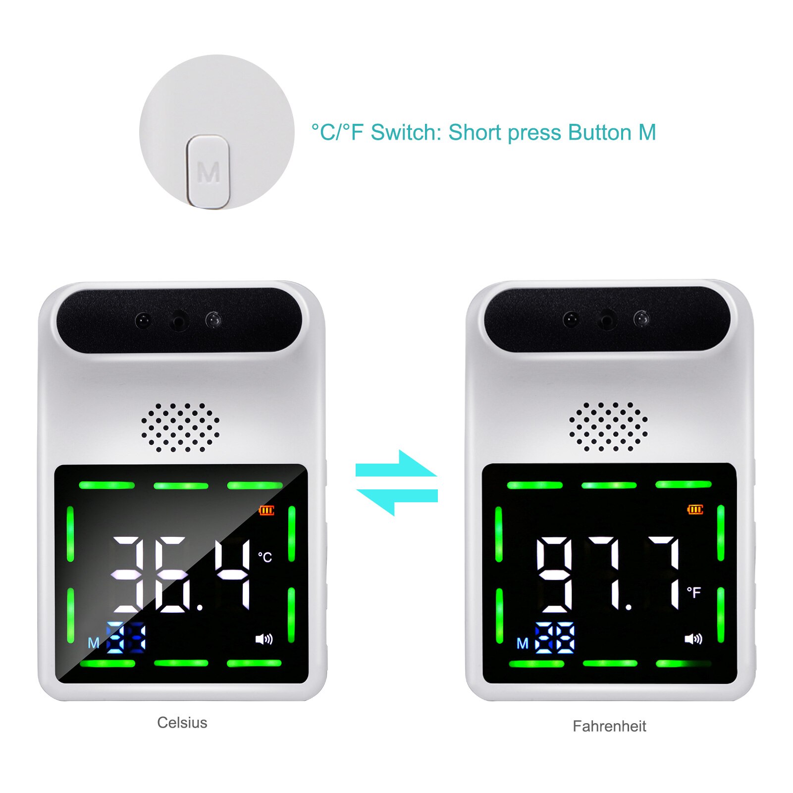Touchless IR Thermometer BT Funtion °C/°F Body/Object Mode Temperature Aalrm /Temperature Compensation Can Be Set Voice on/off