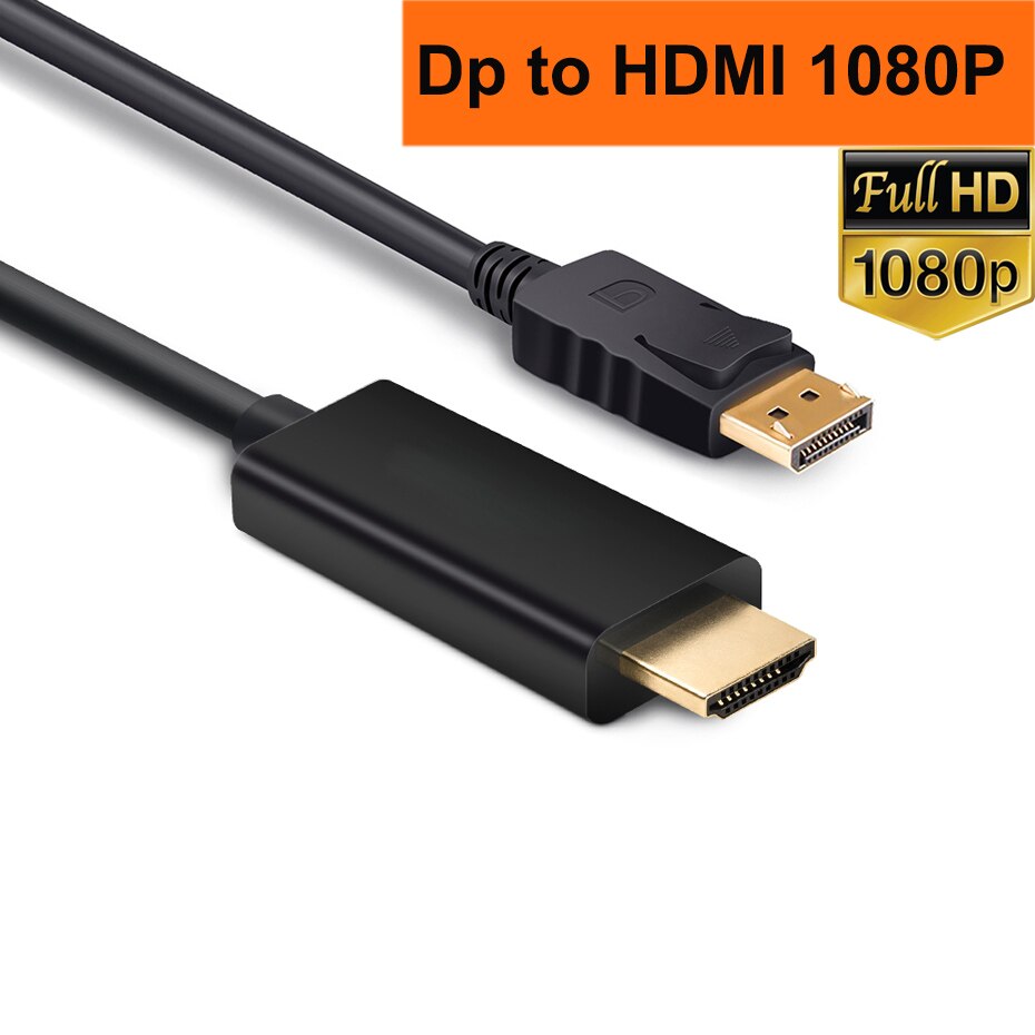 Displayport adapter cable 1080P Display port to DVI HDMI-compatible cable for HP Dell Asus Lenovo PC laptop DP in to DVI out: DP to HDMI 1080P / 1m