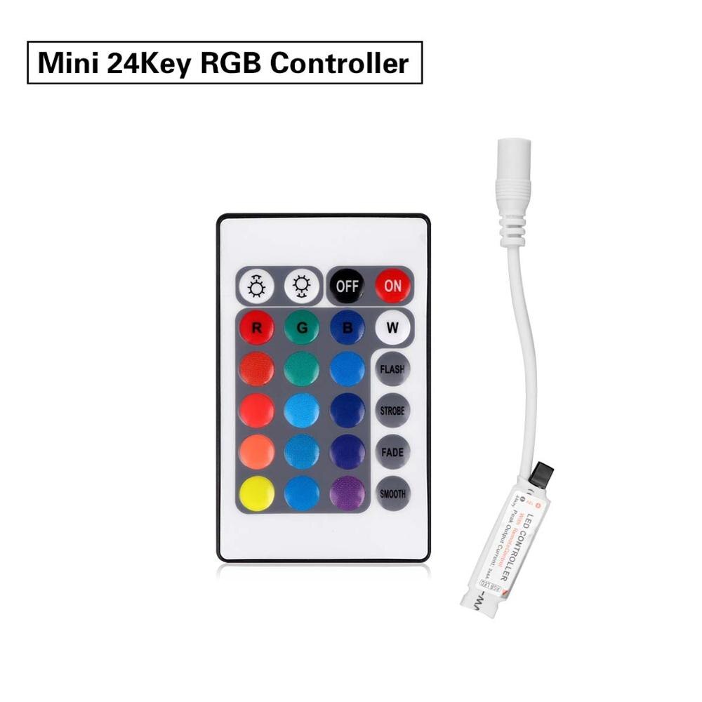 12V Controller Led Verlichting Rgb Led Strip Licht Controller Rgb Controller 44 Toetsen 24 Toetsen Draadloze Afstandsbediening 12V Led Strip: Mini 24Key Control