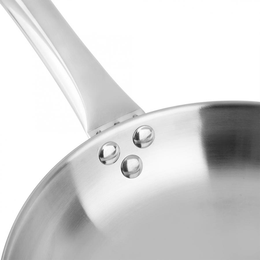 Nonstick stegepande tyk rustfri stål non-stick belægning pande med hjælpehåndtag sauter og stegepande stegepande