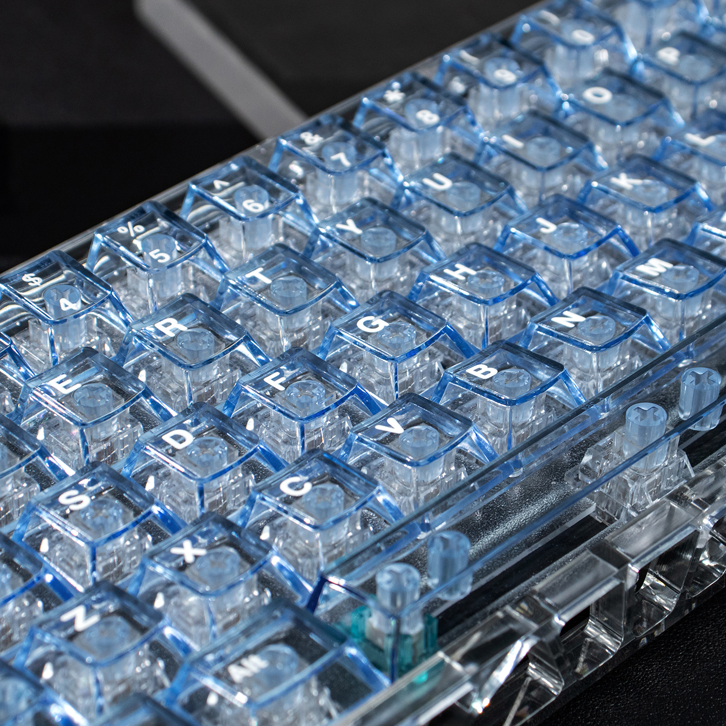 128 klawiszy Niebieskie Przezroczyste Keycapy Profil wiśnia UV Podkładka wydrukować Keycapy robić Przełączników Mx Klawiatura Mechaniczna Klawiatura Gamingowa Nakładki na Klawisze