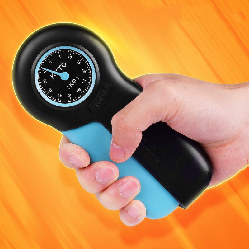 Misuratore di presa dinamometro puntatore dinamometro pinza a mano calibro di forza forza di potenza Trainng strumenti di misurazione 0-55kg