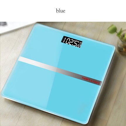 Yolanda Bathroom Floor Scales Smart Household Electronic Digital Body Bariatric Weight Scales LCD Display 180KG 400lb: Sky Blue