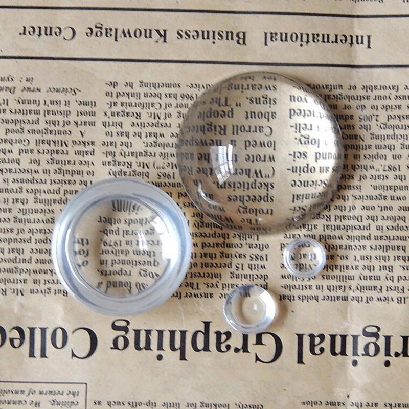 60mm-100mm Blank transparent Crystal hemisphere half ball magnifier glass paperweight for Home Decoration