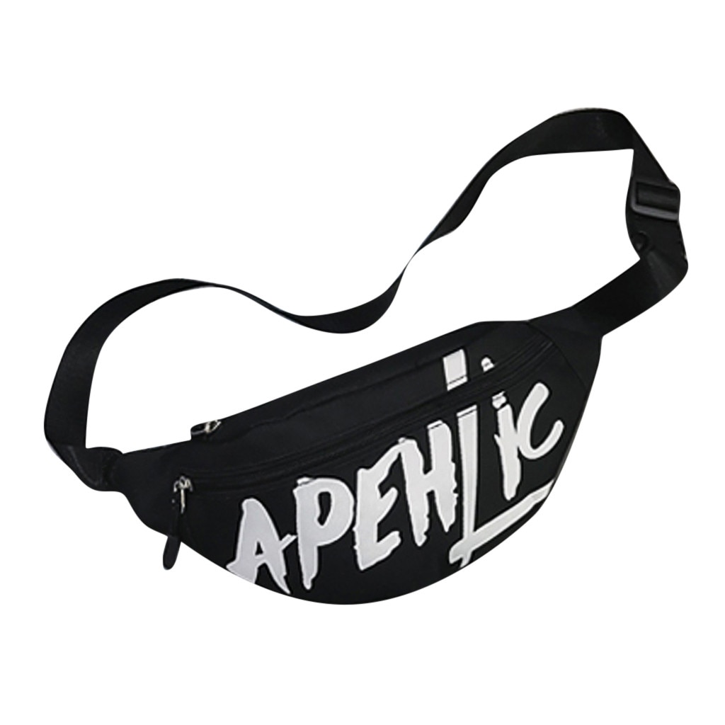 Vrouwen Heuptas Brief Fanny Packs Reizen Sling Borst Schoudertas Vrouwelijke Riem Bum Hip Tas Voor Mode Dames meisje Xew: Black