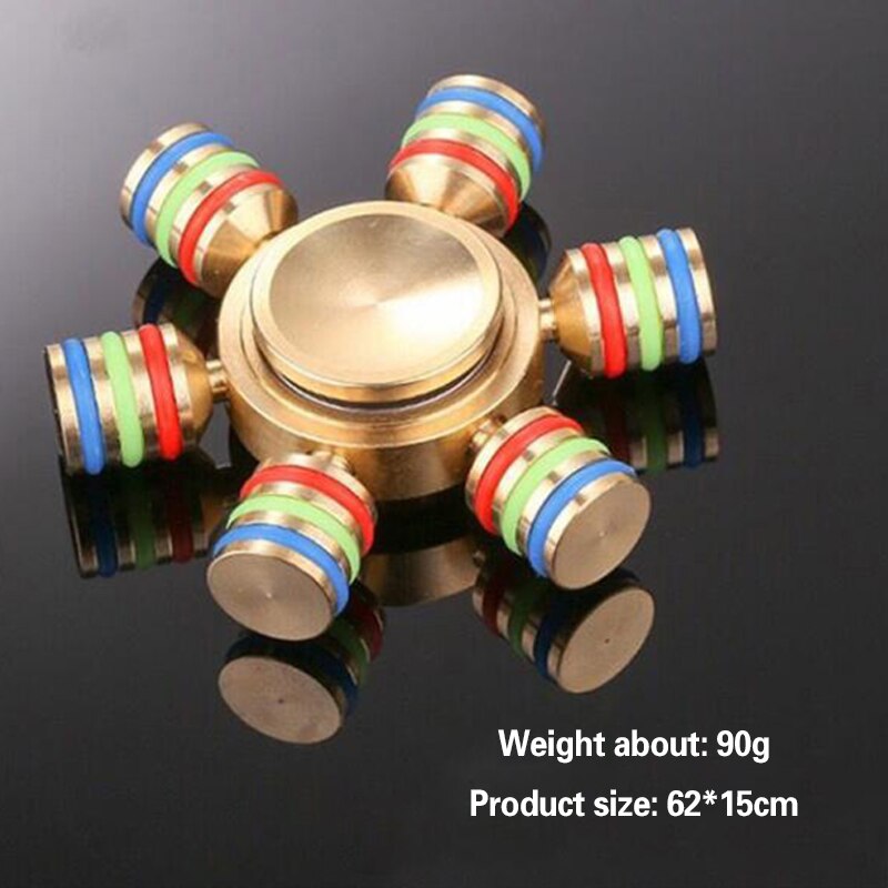 Spinner Rainbow Metal Copper Bearing Spinner Brass Fidget Spinner For Autism Adult Anti Relieve Stress Hand Spinner Toy Spiner