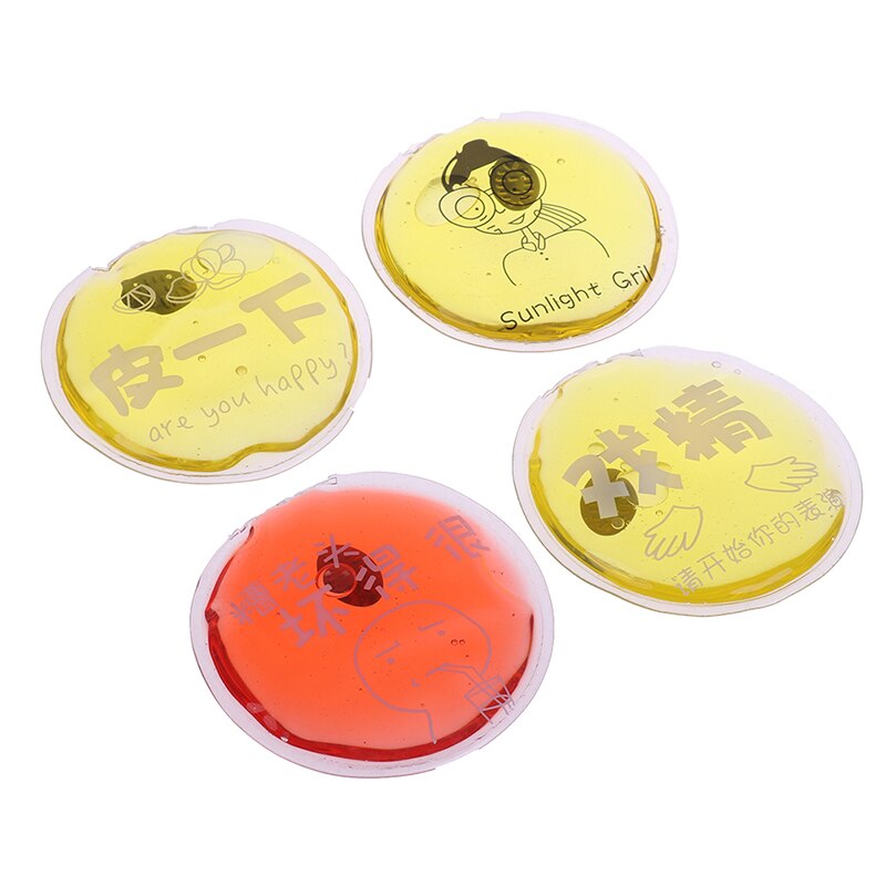 Mini 1Stck Winter Herbruikbare Gel Handwärmer Leuke Grappige Woord Druck sofortig Verwarming Pack Wärmer
