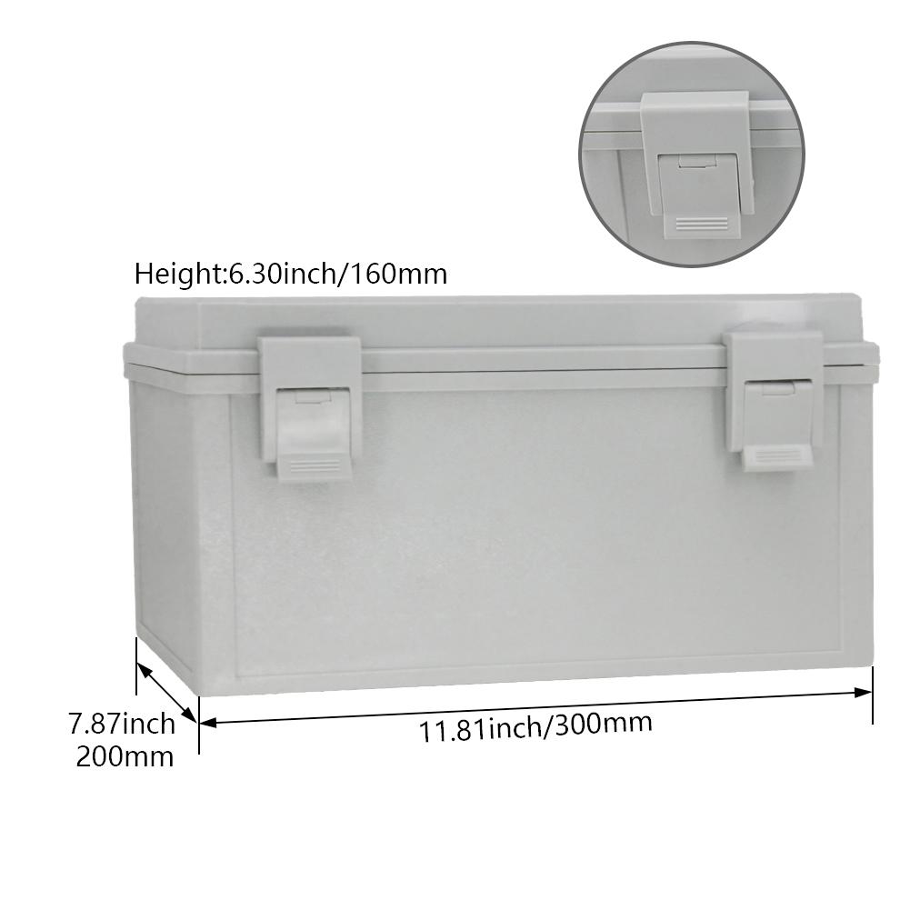 18/HT-8/HT5 Way clear Waterproof Plastic Junction Enclosure Box Electronic Housing Instrument Case Project Switching Power: Flip Snap