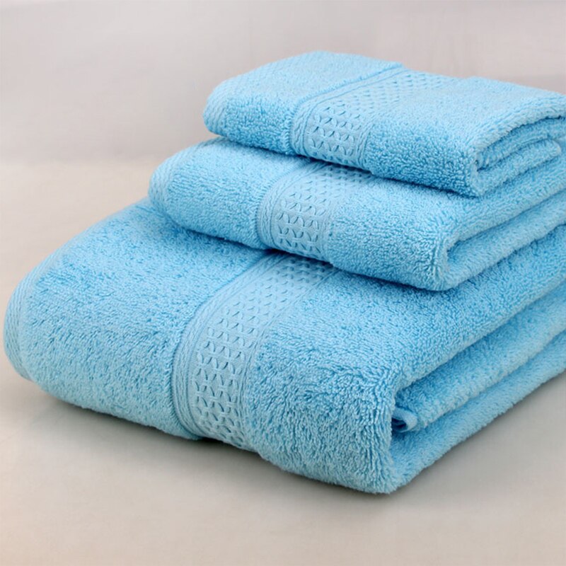3 Pack Towel Set 100% Cotton 70x140cm Bath Towel and 2 Face Hand Towel Super Soft Absorbent Terry Washcloth For Adults: 14