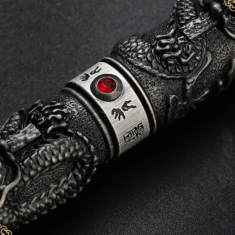 Jinhao-pluma estilográfica de dragón de lujo Vintage, caligrafía de Metal s para escribir, punta de 0,5mm, papelería de firma de oficina pesada