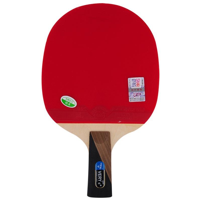 Originale 729 vennskap veldig 6 stjerners bordtennisracketer ferdige racketer racket sport kviser i gummi ping pong bag: Kort håndtak
